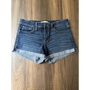 Abercrombie & Fitch Junior Denim Shorts Cuffed Hem Women 6/28